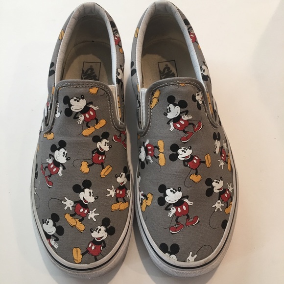 mickey slip on vans